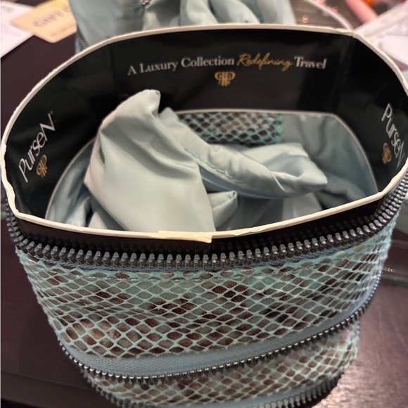 PurseN Glam Luxurious Travel Jewelry Tote 5”x5”x4” includes 12 pouches! - Picture 6 of 13